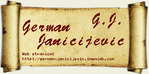 German Janičijević vizit kartica